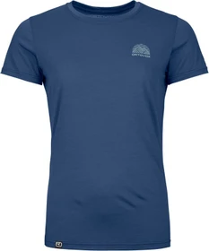 Ortovox 120 Cool Tec Mountain Stripe Funktionsshirt kurzarm blue nunatak (Damen)
