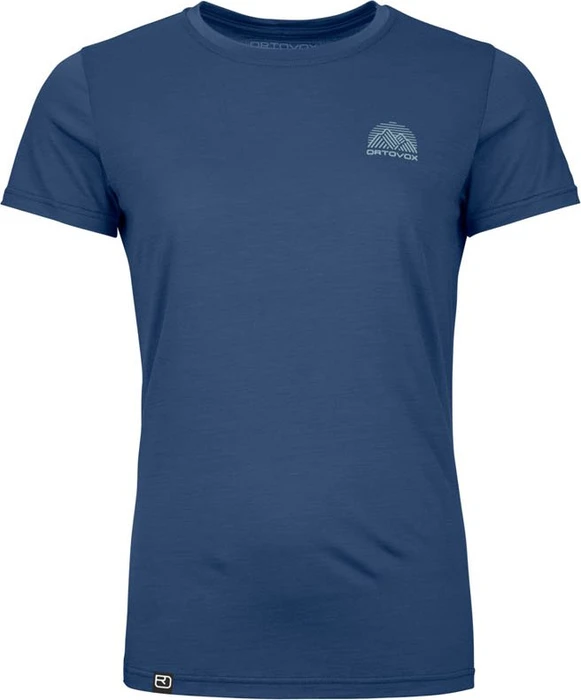 Ortovox 120 Cool Tec Mountain Stripe Funktionsshirt kurzarm blue nunatak (Damen)