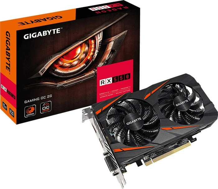 GIGABYTE Radeon RX 550 Gaming OC 2G, 2GB GDDR5, DVI, HDMI, DP