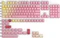 Glorious GPBT Keycaps, Kunststoff (PBT), Pink Grapefruit, rot/rosa/gelb, 143 Tasten (104+39), ANSI-US Vorschaubild
