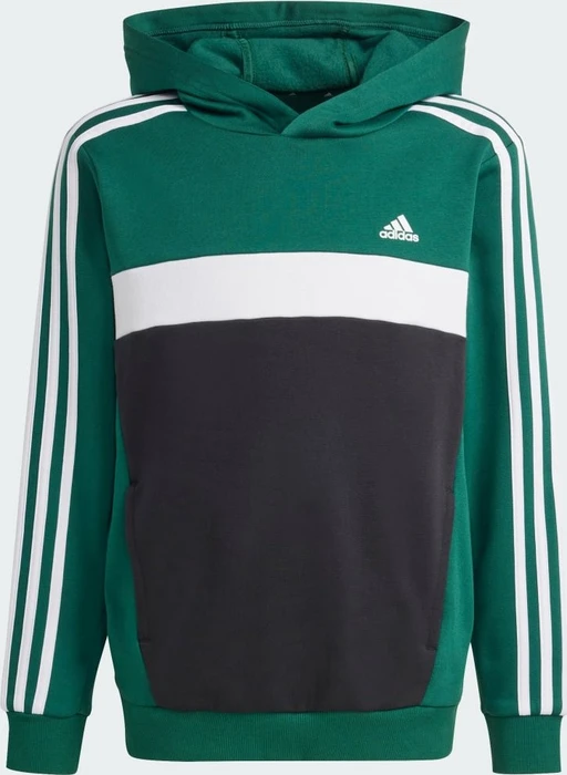 adidas Tiberio 3-Streifen Colorblock Hoodie collegiate green/black/white (Junior)