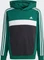 adidas Tiberio 3-Streifen Colorblock Hoodie collegiate green/black/white (Junior) Vorschaubild