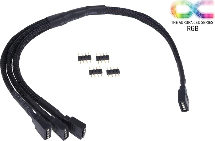 Alphacool 4-Pin RGB Splitter Kabel, schwarz