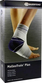 Bauerfeind MalleoTrain Plus Sprunggelenkbandage rechts Größe 2 titan, 1 Stück