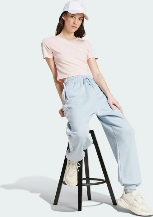 adidas Essentials 3-Streifen T-Shirt kurzarm sandy pink (Damen)
