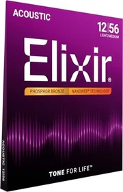 Elixir Acoustic Phosphor Bronze Nanoweb Light-Medium