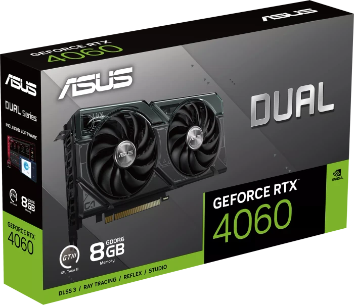 ASUS Dual GeForce RTX 4060, DUAL-RTX4060-8G, 8GB GDDR6, HDMI, 3x DP
