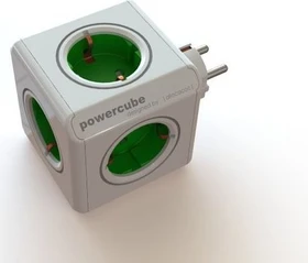 allocacoc/Segula PowerCube original Schuko, 5-fach, weiß/grün