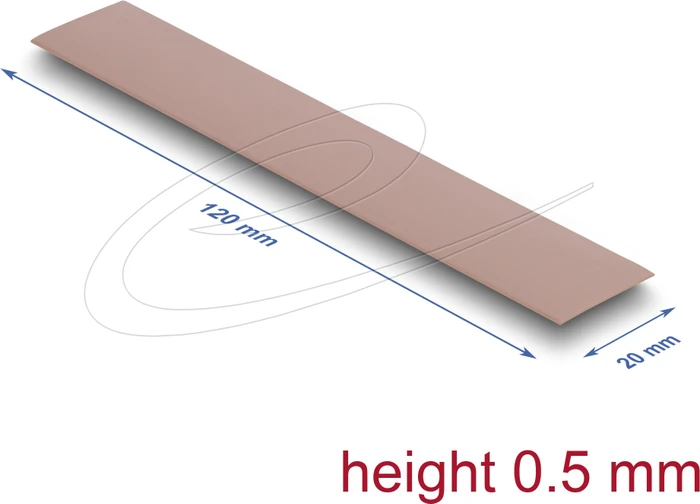 DeLOCK M.2 Non-Silicone Wärmeleitpad 120x20x0.5mm, 1 Stück