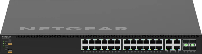 Netgear AVoIP M4350 Rackmount 2.5G Managed Switch, 28x RJ-45, 4x SFP28, 688W PoE++