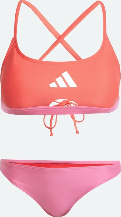 adidas Padded Colorblock Bikini-Set pulse magenta/semi lucid red (Damen)