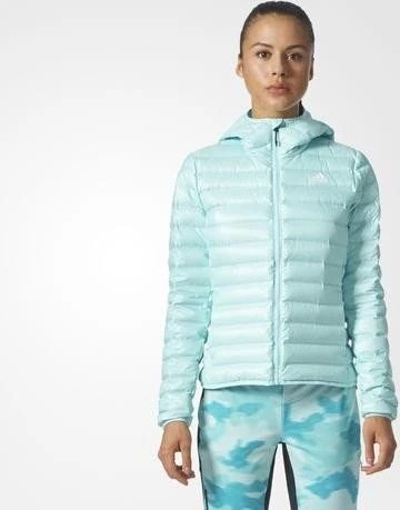 adidas Varilite Hooded Down Funktionsjacke clear aqua (Damen)