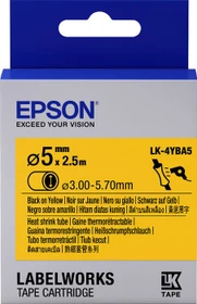Epson LK-4YBA5 Schrumpfschlauch, 5mm, schwarz/gelb