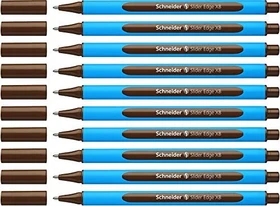 Schneider Slider Edge, XB Kugelschreiber braun/blau, 10er-Pack