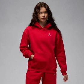 Nike Jordan Brooklyn Fleece Hoodie gym red/white
