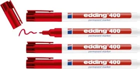 edding 400 Permanentmarker rot, 4er-Pack