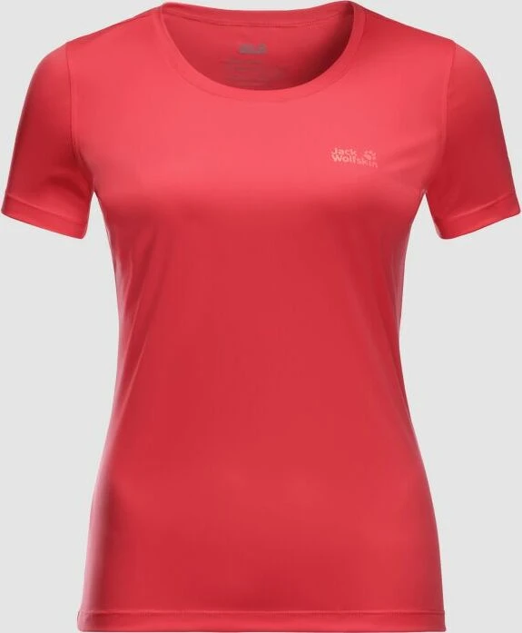 Jack Wolfskin Tech Funktionsshirt kurzarm tulip red (Damen)