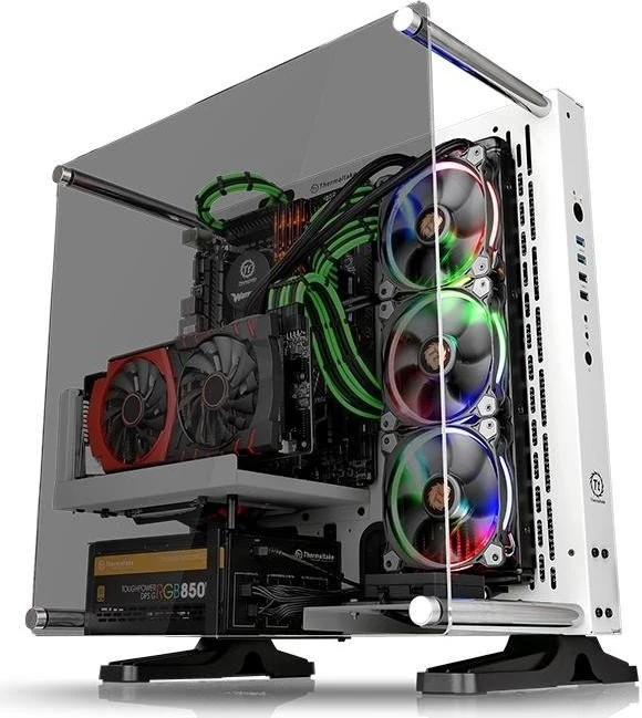 Thermaltake Core P3 Tempered Glass Snow Edition, weiß, Glasfenster