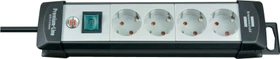 Brennenstuhl Premium-Line mit Schalter, 4-fach, 5m, schwarz/grau