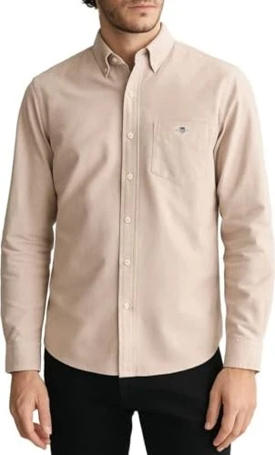 Gant Regular Fit Classic Oxford Hemd langarm warm khaki (Herren)