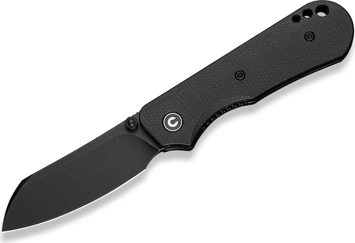 Civivi Crabby Messer black canvas micarta/black stonewashed