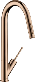 Hansgrohe Axor Starck 270 mit Ausziehbrause Eco polished red gold