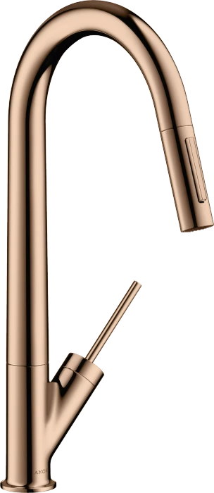 Hansgrohe Axor Starck 270 mit Ausziehbrause Eco polished red gold