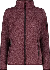 CMP Knit Tech Melange Fleece Jacke meliert burgundy/antracite (Damen)