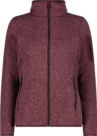 CMP Knit Tech Melange Fleece Jacke meliert burgundy/antracite (Damen)