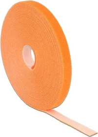 DeLOCK Klettband auf Rolle, 13mm, 10m, orange