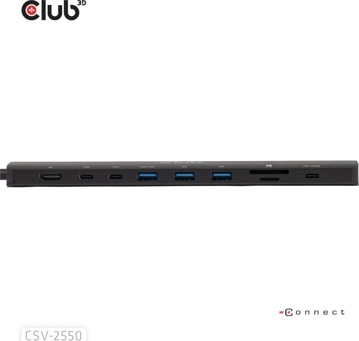 Club 3D 10-in-1 Hub USB Typ-C 140W, USB-C 3.1 [Buchse]