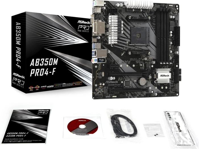 ASRock AB350M Pro4-F (AMD AM4)