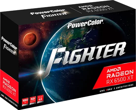 PowerColor Fighter Radeon RX 6500 XT, 8GB GDDR6, HDMI, DP