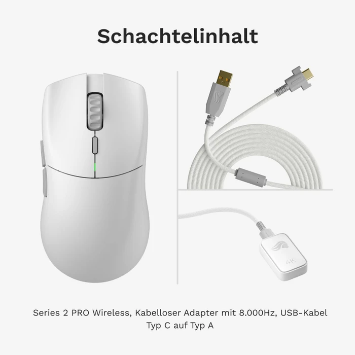 Glorious Series 2 Pro Wireless, weiß, USB