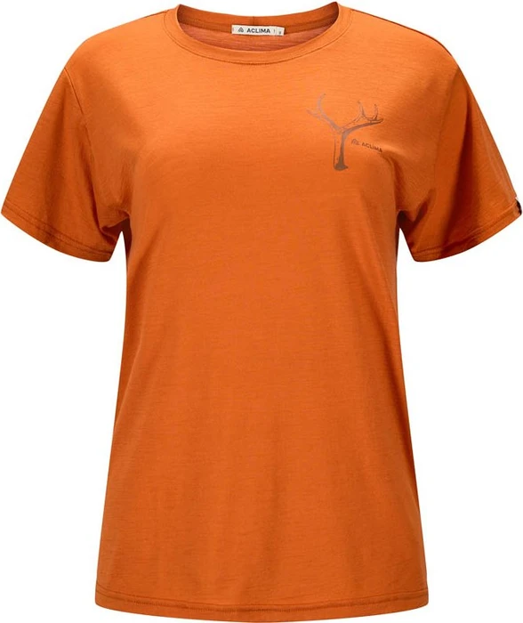 Aclima LightWool 140 Antler Funktionsshirt kurzarm apricot orange (Damen)