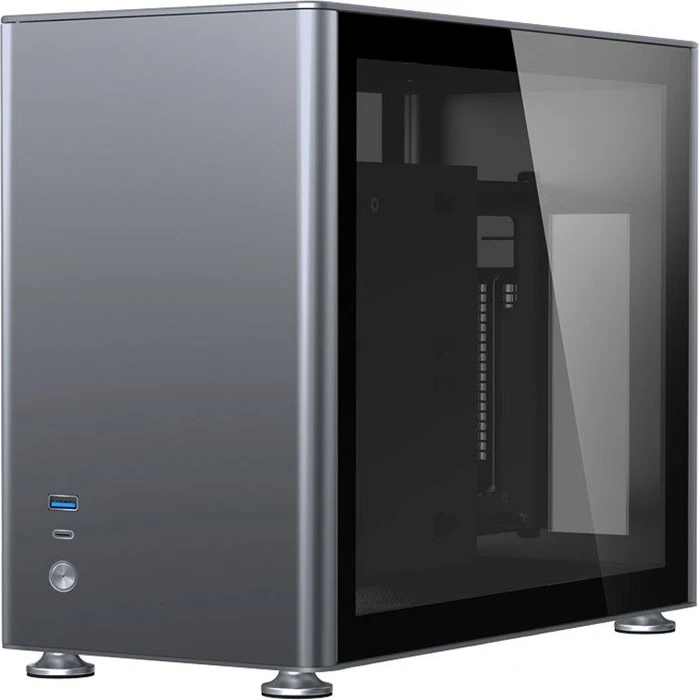 Jonsbo A4, grau, Glasfenster, Mini-ITX