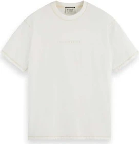 Scotch & Soda Core Logo auf der Brust T-Shirt kurzarm creme (Herren)