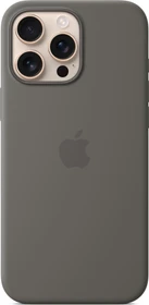 Apple Silikon Case mit MagSafe für iPhone 16 Pro Max steingrau