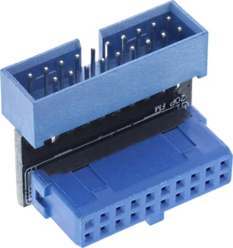 InLine Pfostenstecker intern USB 3.0 19-Pin auf USB 3.0 19-Pin, gewinkelt 90° (33448O)