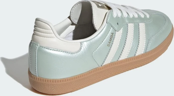 adidas Samba OG linen green metallic/off white/cyber metallic (Damen)