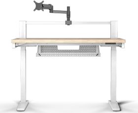 Corsair Platform:4 Elevate elektrisch höhenverstellbarer Sitz-Steh-Schreibtisch 120x76cm Kiefer/weiß