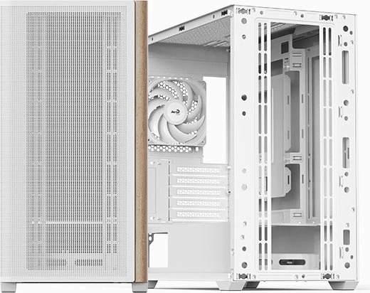 AeroCool D301A White, inkl. 1x Lüfter, Glasfenster