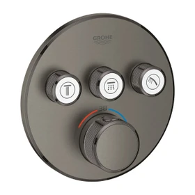 Grohe Grohtherm SmartControl Thermostat mit 3 Ventilen hard graphite gebürstet