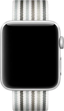 Apple Nylon-Armband gestreift für Apple Watch 42mm grau