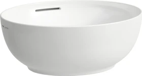 Laufen Ilbagnoalessi Waschtisch-Schale mit Überlaufkanal, oval, inkl. Ablaufventil mit Ventilabdeckung Keramik, weiß LCC
