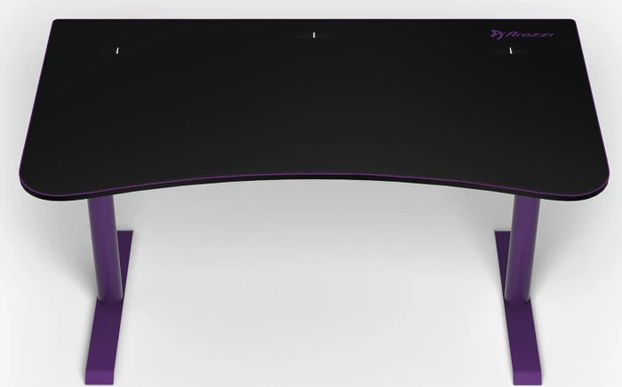 Arozzi Arena Medium Gaming Desk Schreibtisch 140x76cm schwarz/violett