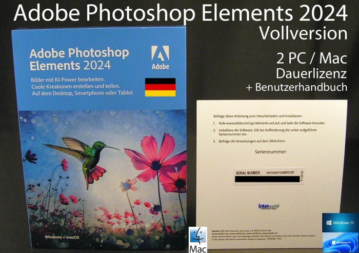 Adobe Adobe Photoshop Elements 2024, PKC (deutsch) (PC/MAC)