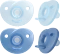Philips Avent SCF099/26 Soothie Shapes Beruhigungsschnuller, 0-6M, Silikon, blau/hellblau, 2 Stück Vorschaubild