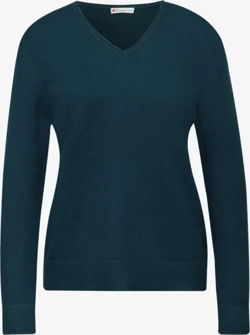 Street One Kuscheliger V-Neck Pullover tide blue (Damen)