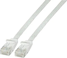 EFB Elektronik PVC kompakt Flach-Patchkabel, Cat6a, U/UTP, RJ-45/RJ-45, 0.25m, weiß